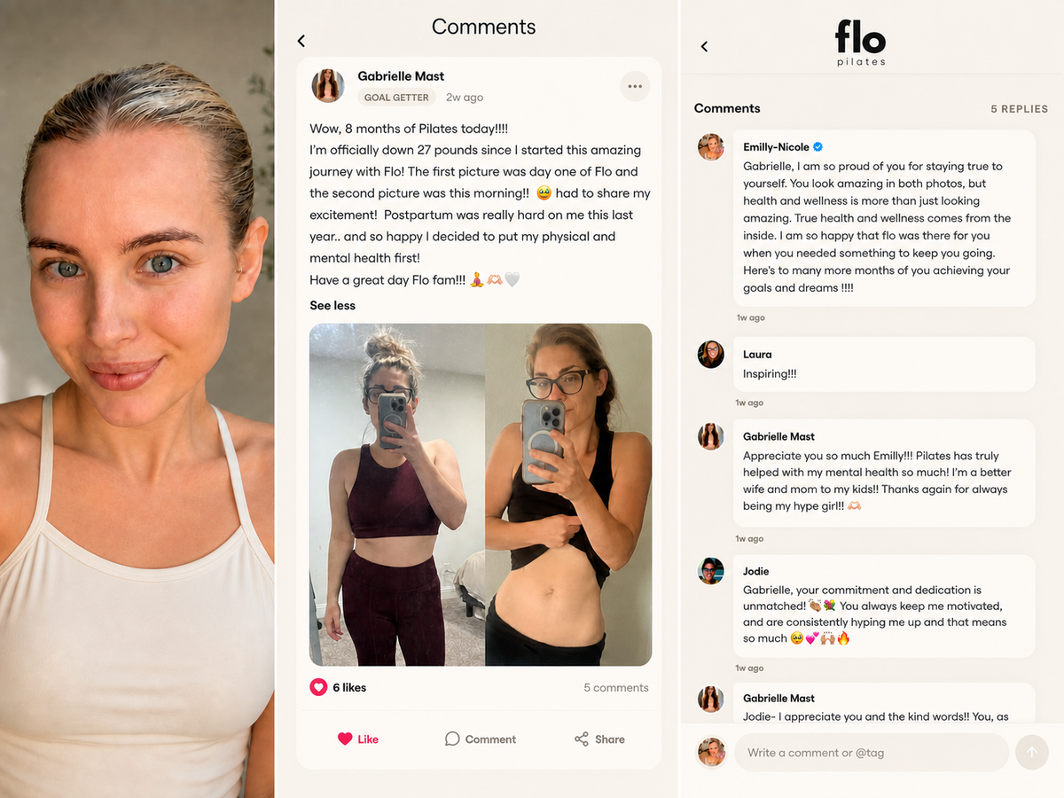 Flo founder Emilly Nicole with the Flo community